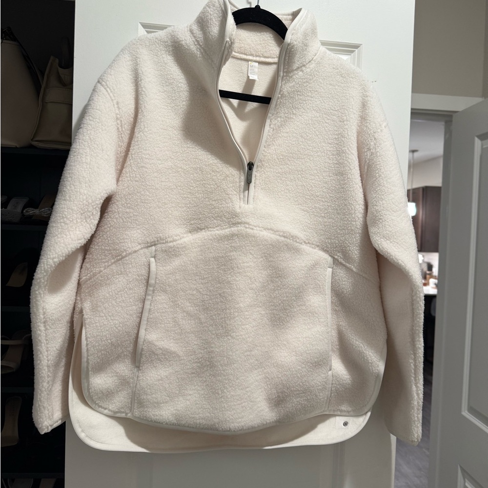 Zella Cream Fleece Pullover